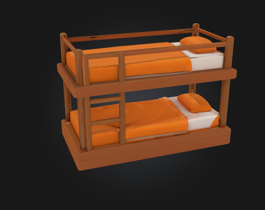 Bunk Bed Bliss  Stacked Comfort with Style 3D model_4