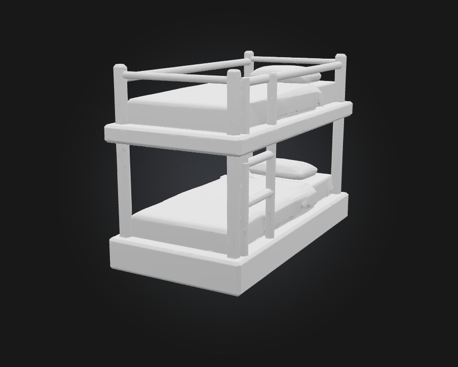Bunk Bed Bliss  Stacked Comfort with Style 3D model_10