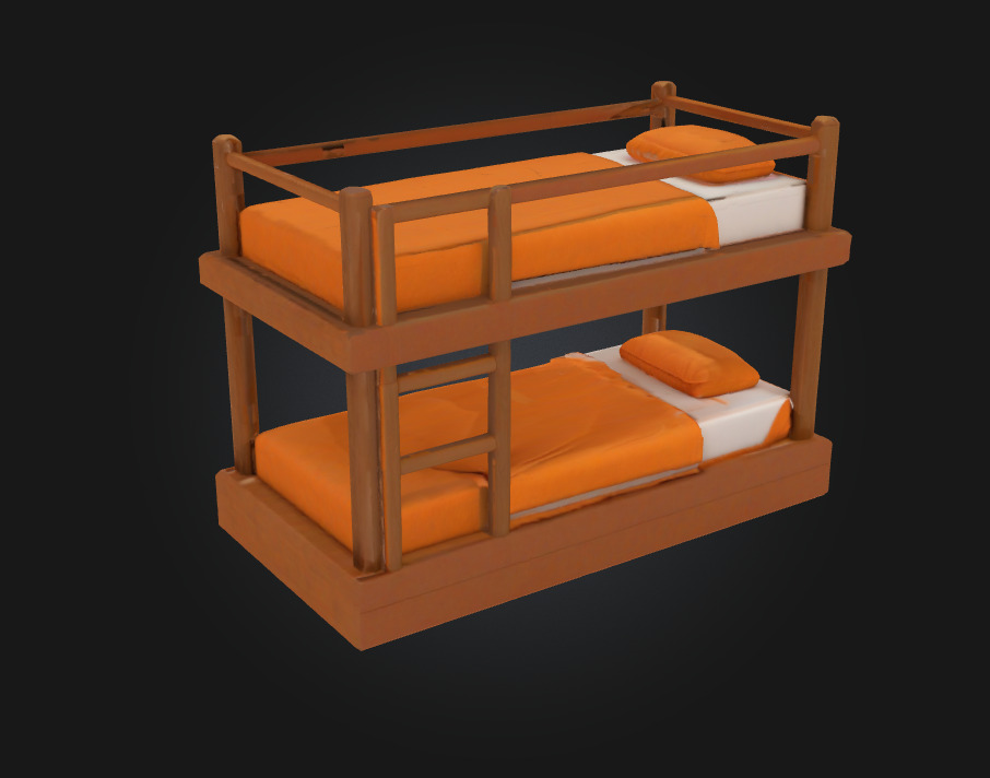 Bunk Bed Bliss  Stacked Comfort with Style 3D model_1