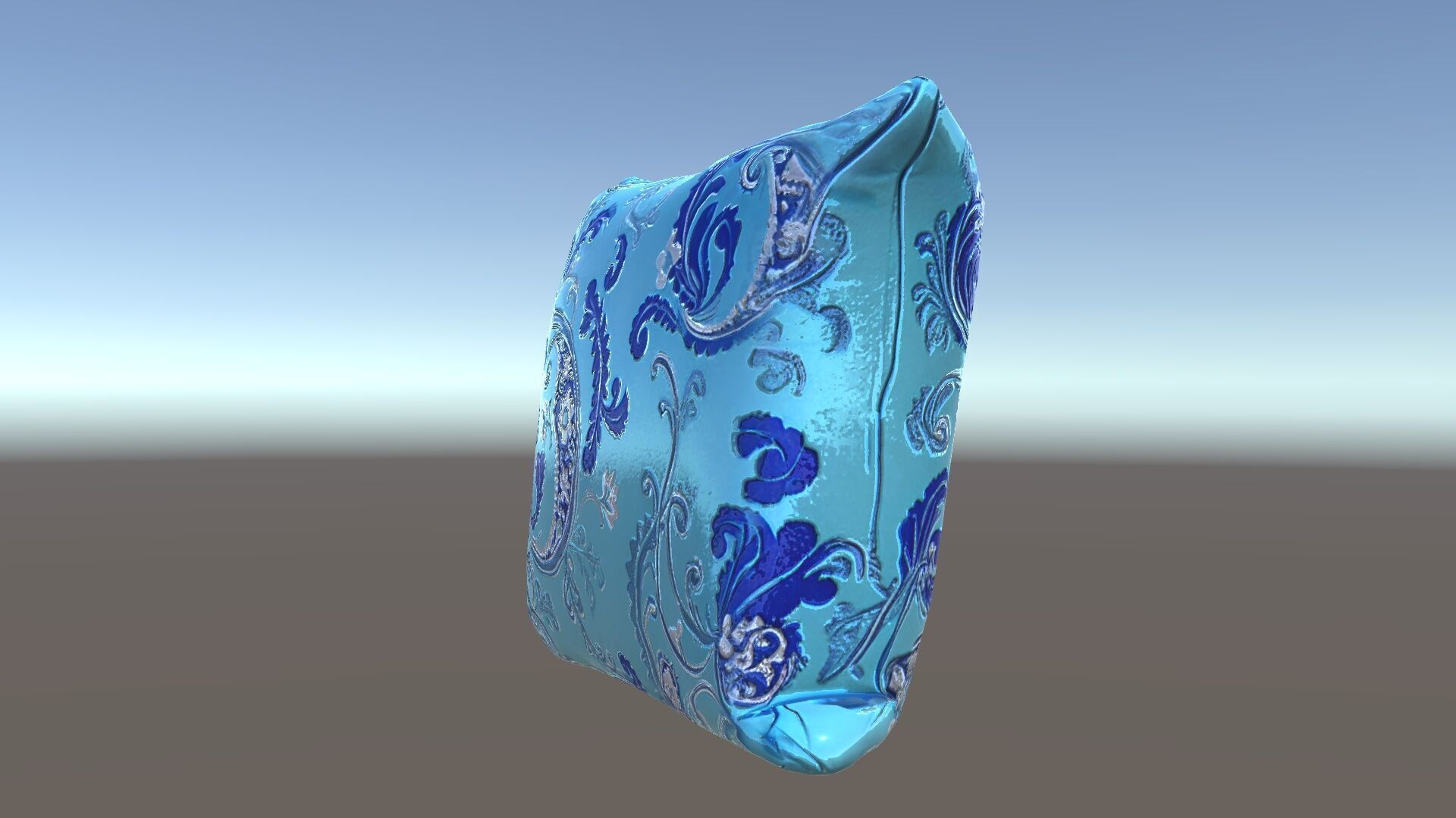 Ornamental Blue Pillow D Model Pack Low-poly 3D model_31