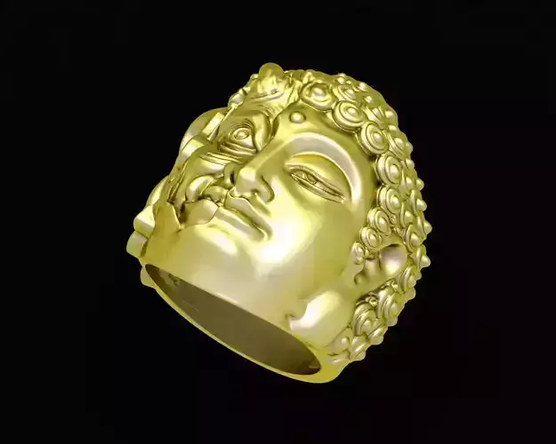 A39a Buddha Demon Ring 