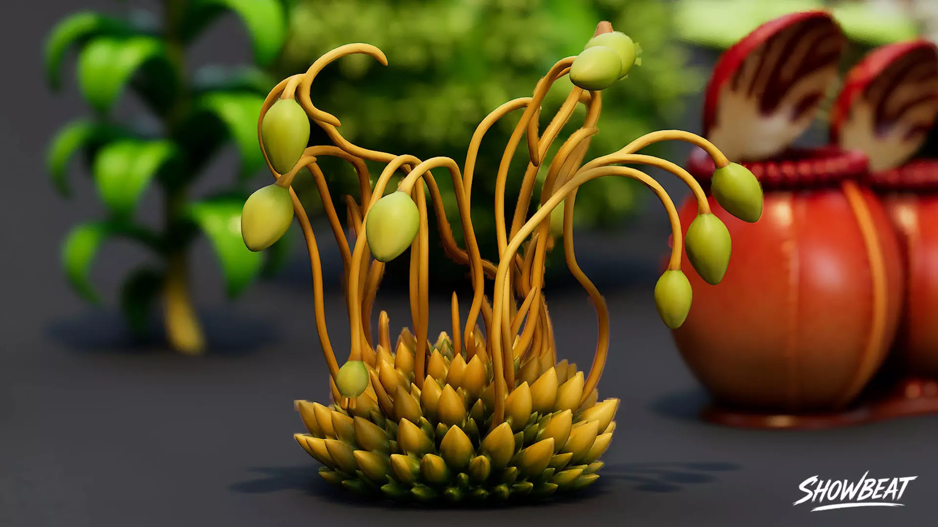 Cartoon Carnivorous Plants Pack Low-poly 3D model_8