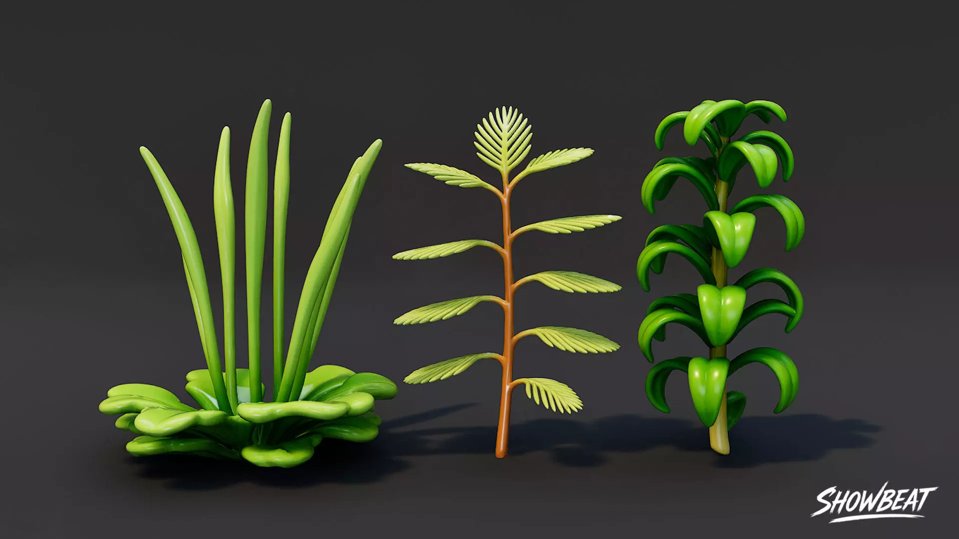 Cartoon Carnivorous Plants Pack Low-poly 3D model_17