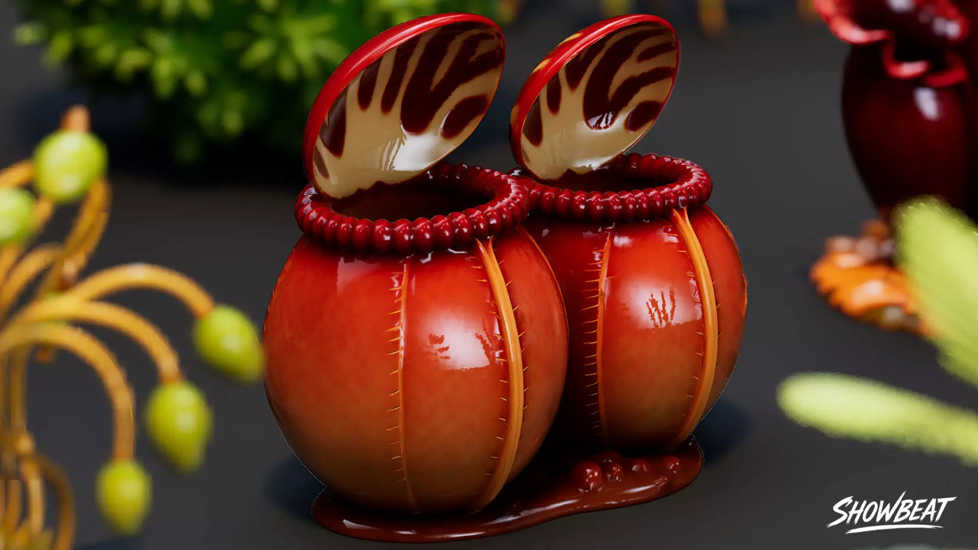 Cartoon Carnivorous Plants Pack Low-poly 3D model_3