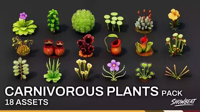 Cartoon Carnivorous Plants Pack