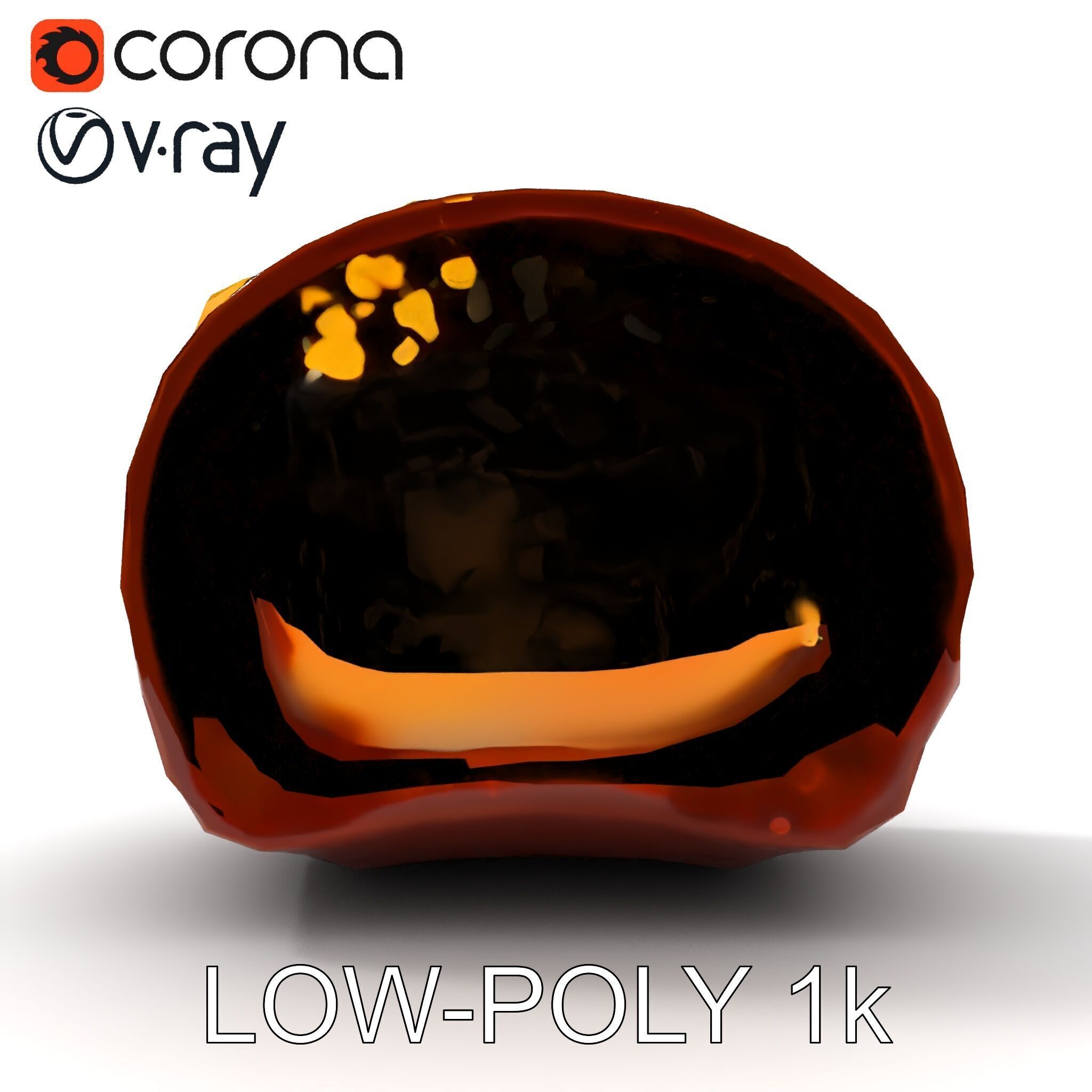 Gourmet Chocolate Truffle with Caramel Center D Model Pack Low-poly 3D model_28