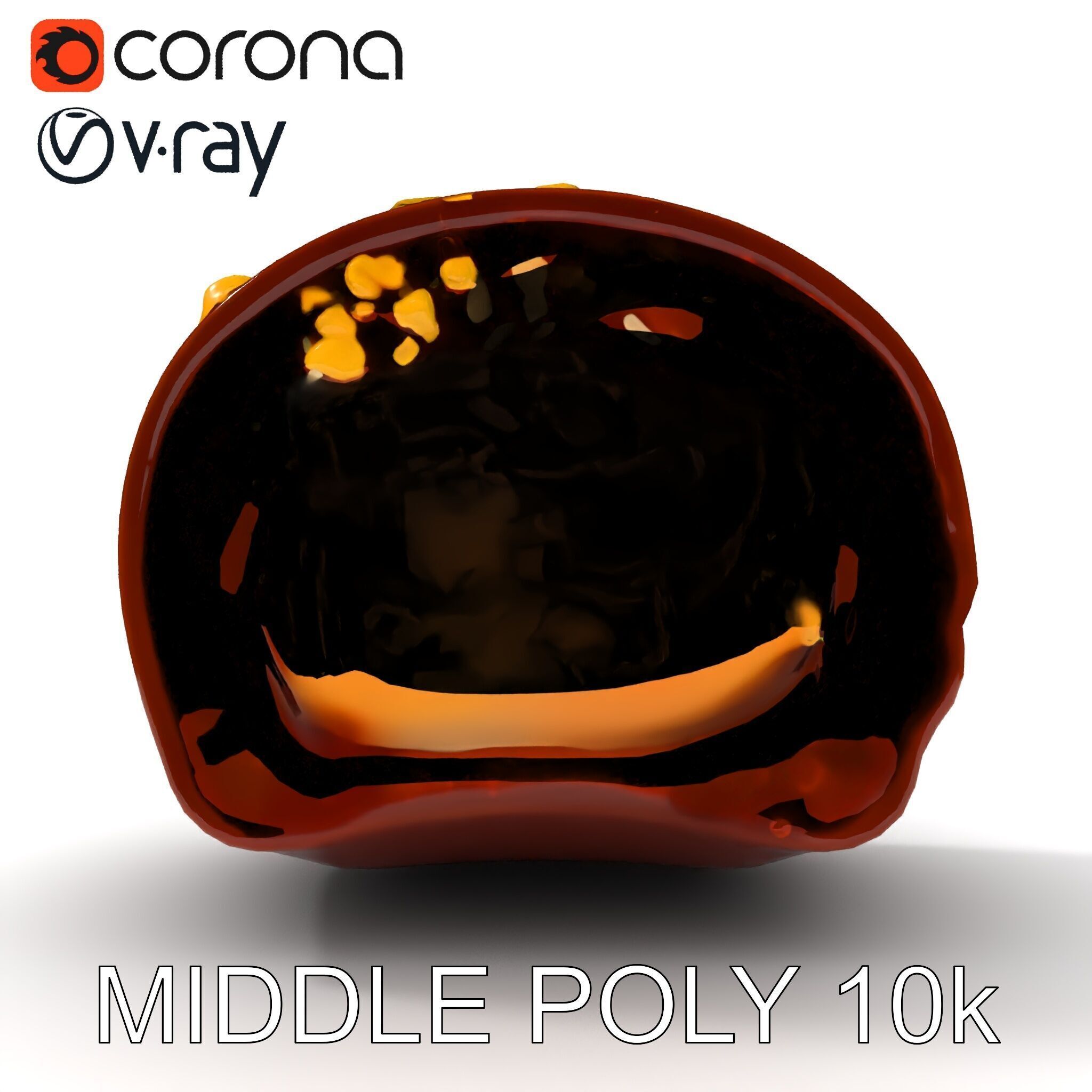 Gourmet Chocolate Truffle with Caramel Center D Model Pack Low-poly 3D model_27