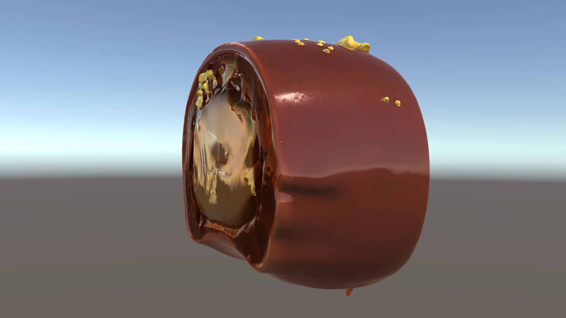 Gourmet Chocolate Truffle with Caramel Center D Model Pack Low-poly 3D model_5