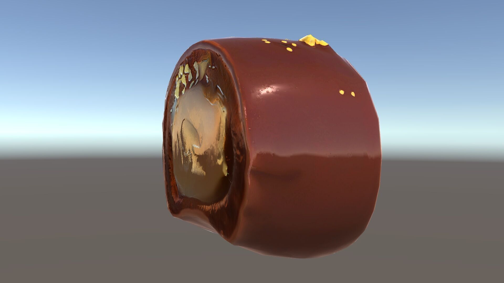 Gourmet Chocolate Truffle with Caramel Center D Model Pack Low-poly 3D model_16