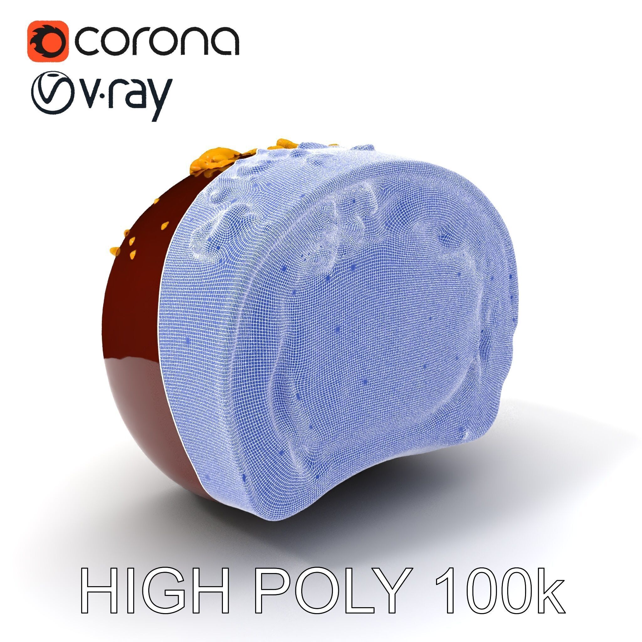 Gourmet Chocolate Truffle with Caramel Center D Model Pack Low-poly 3D model_4