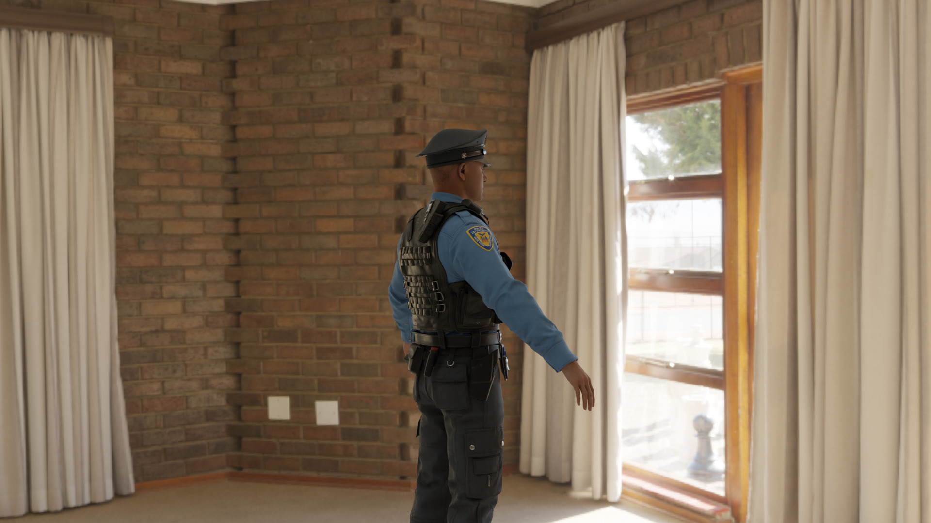 Police Officer Rigged 3D model_7