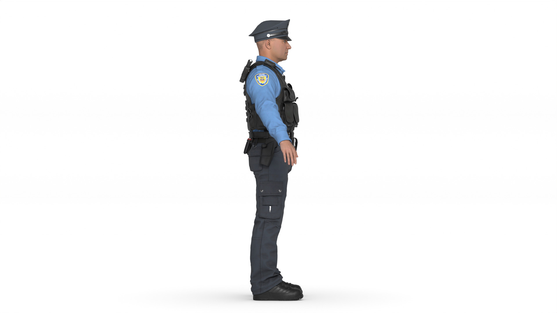 Police Officer Rigged 3D model_19