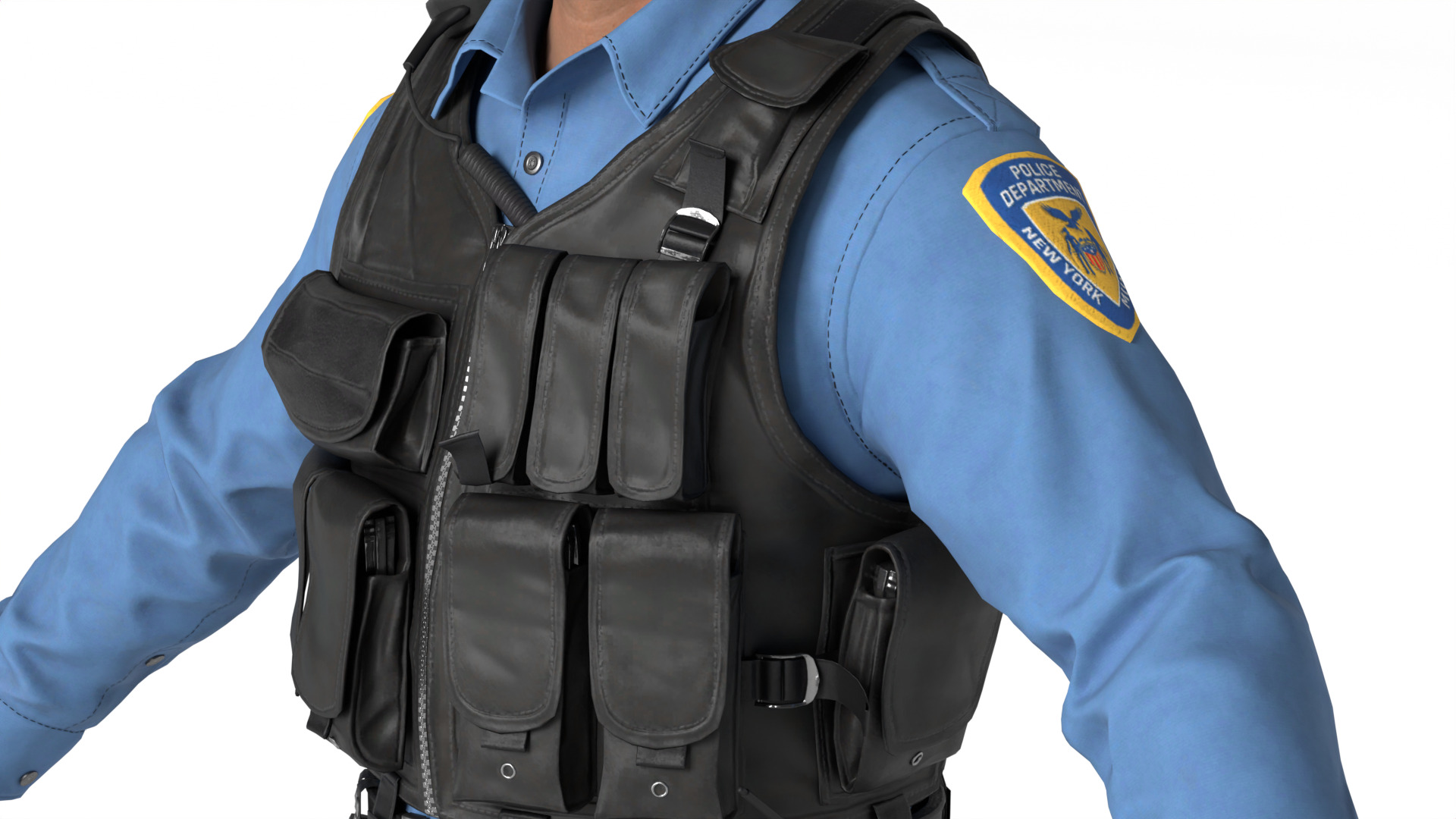 Police Officer Rigged 3D model_15