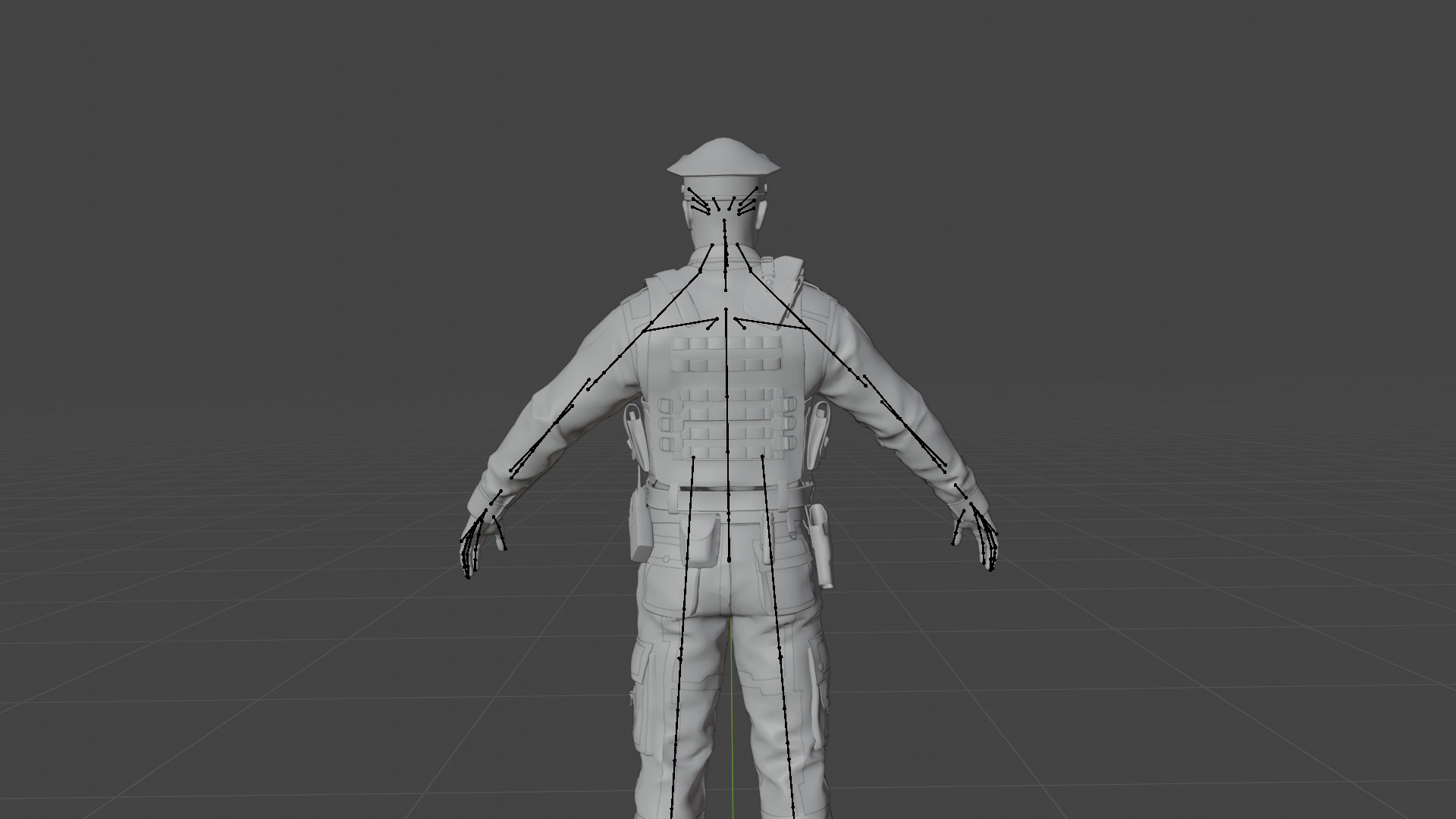 Police Officer Rigged 3D model_28