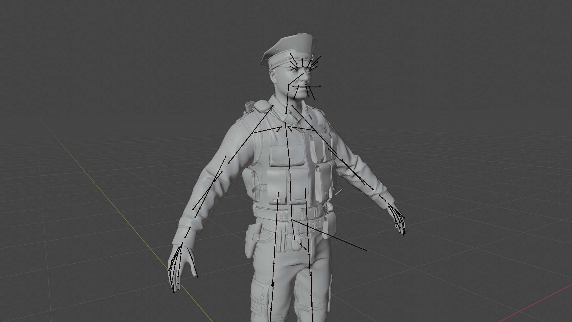 Police Officer Rigged 3D model_27