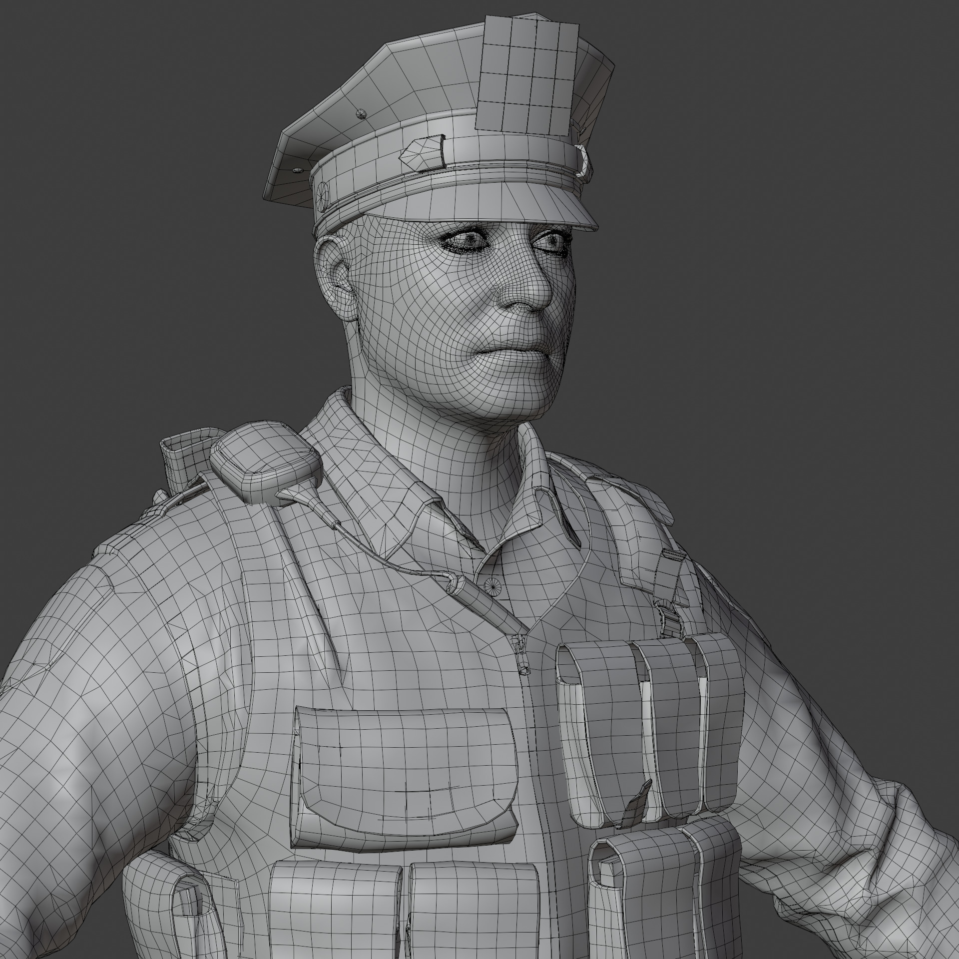 Police Officer Rigged 3D model_49