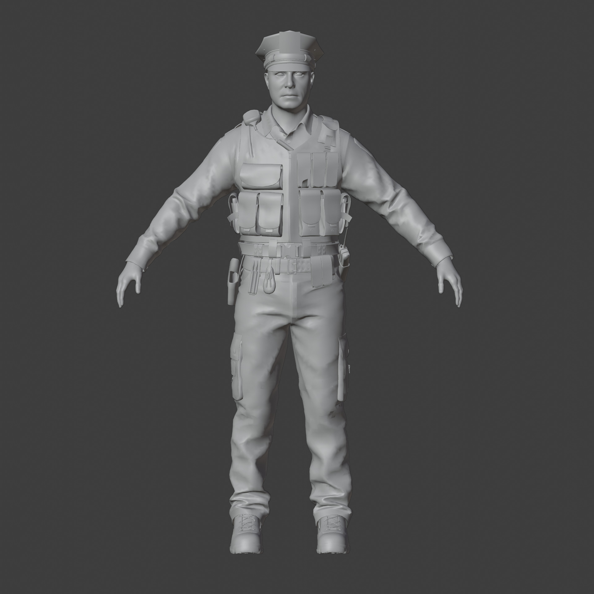Police Officer Rigged 3D model_32