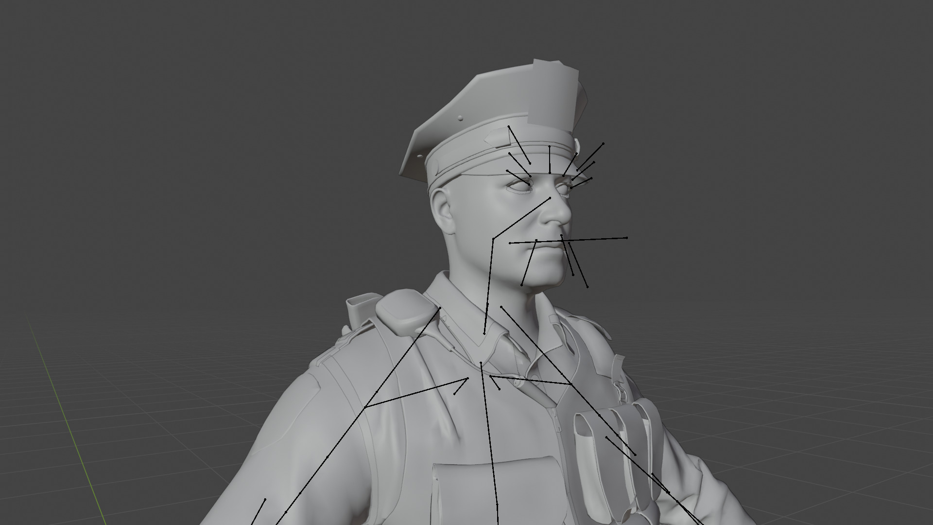 Police Officer Rigged 3D model_31