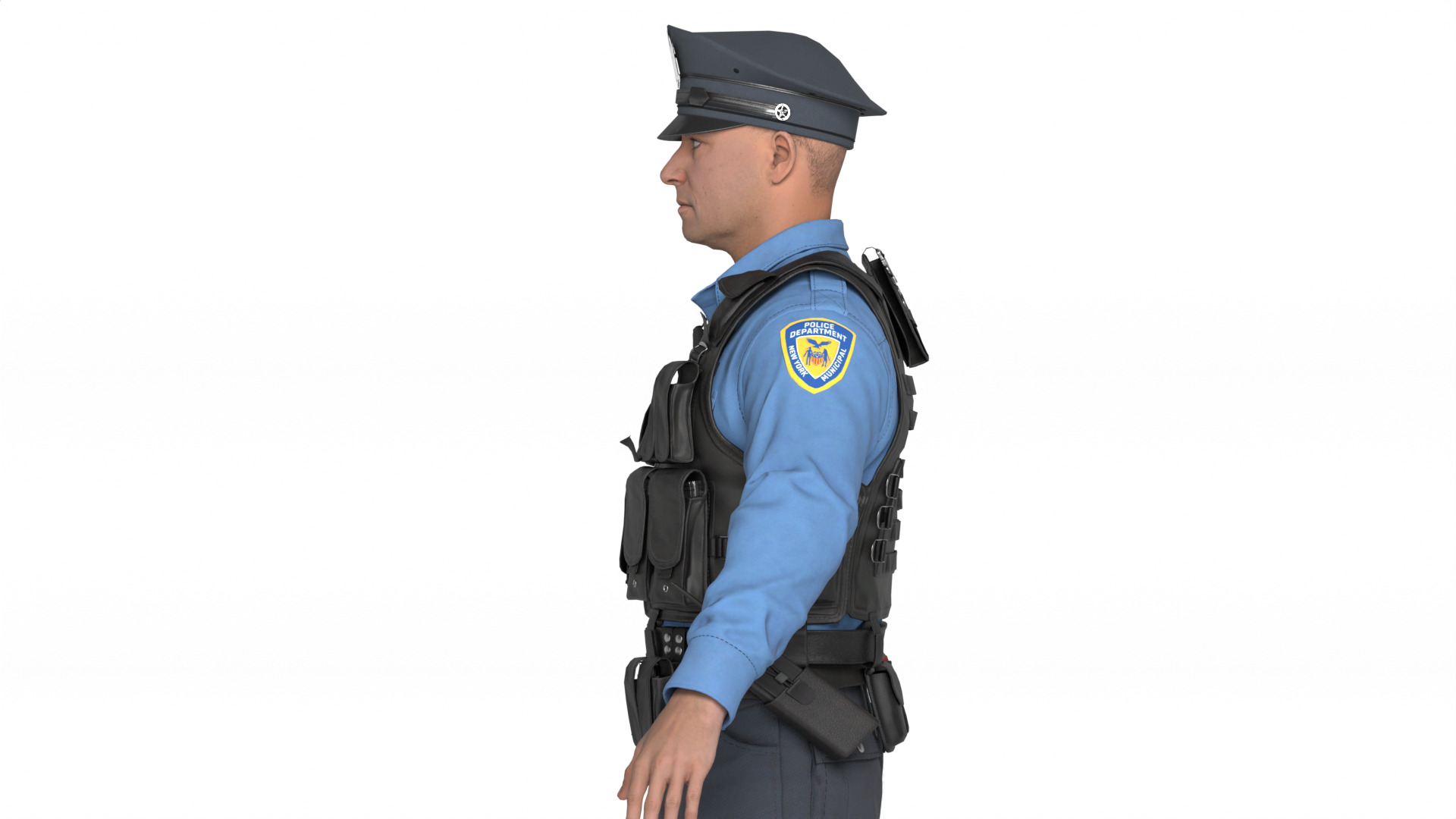 Police Officer Rigged 3D model_13