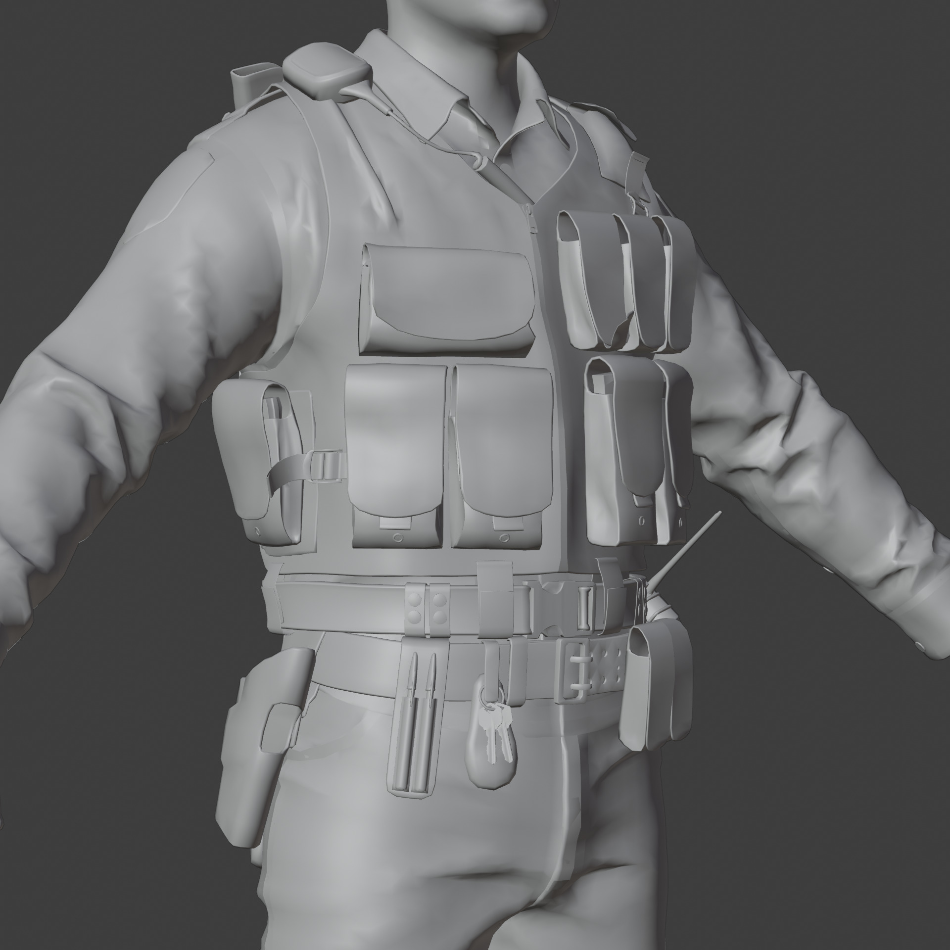Police Officer Rigged 3D model_37