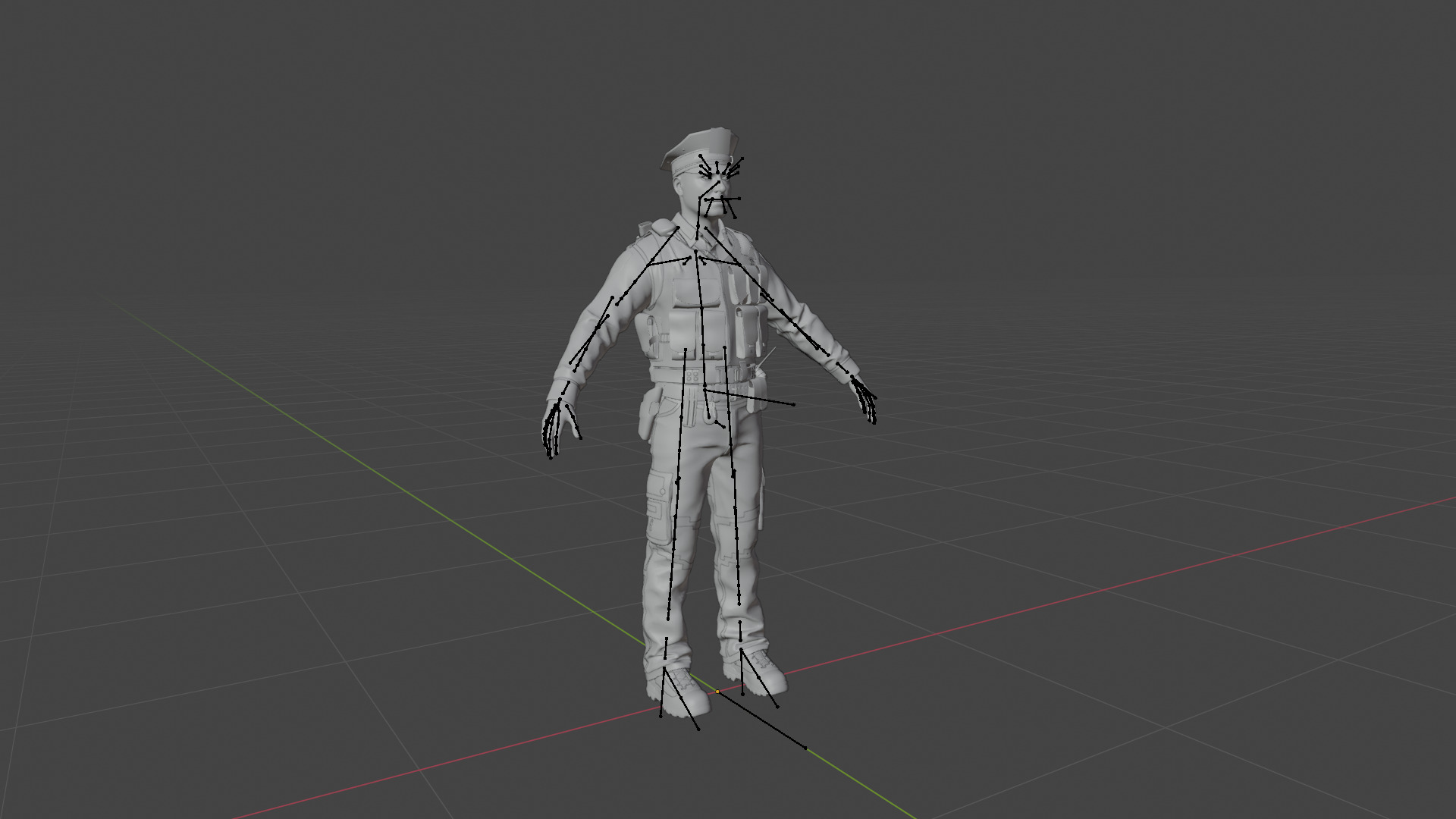 Police Officer Rigged 3D model_26