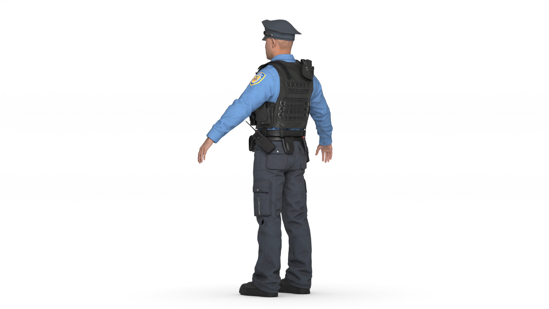 Police Officer Rigged 3D model_22