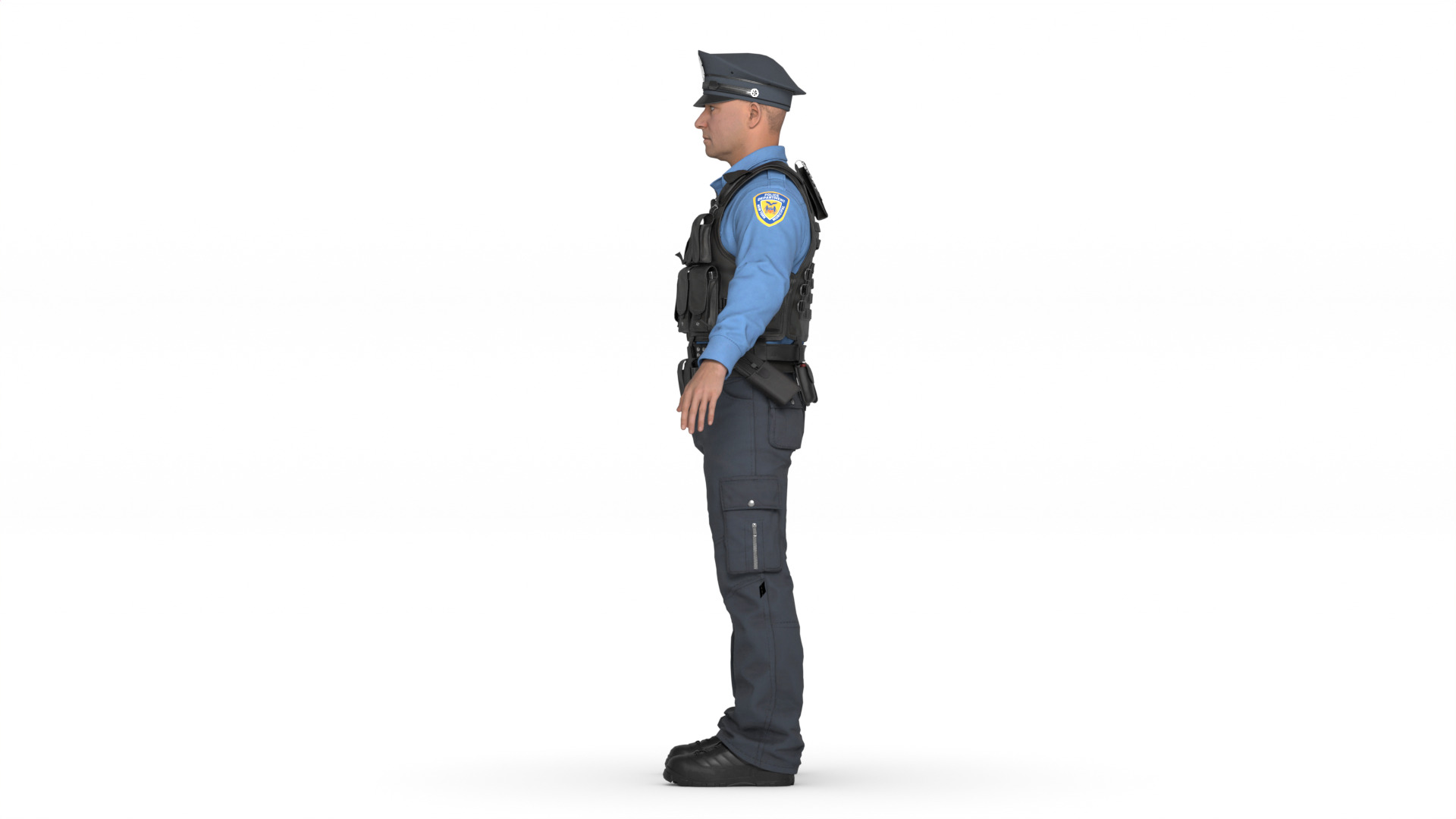 Police Officer Rigged 3D model_23