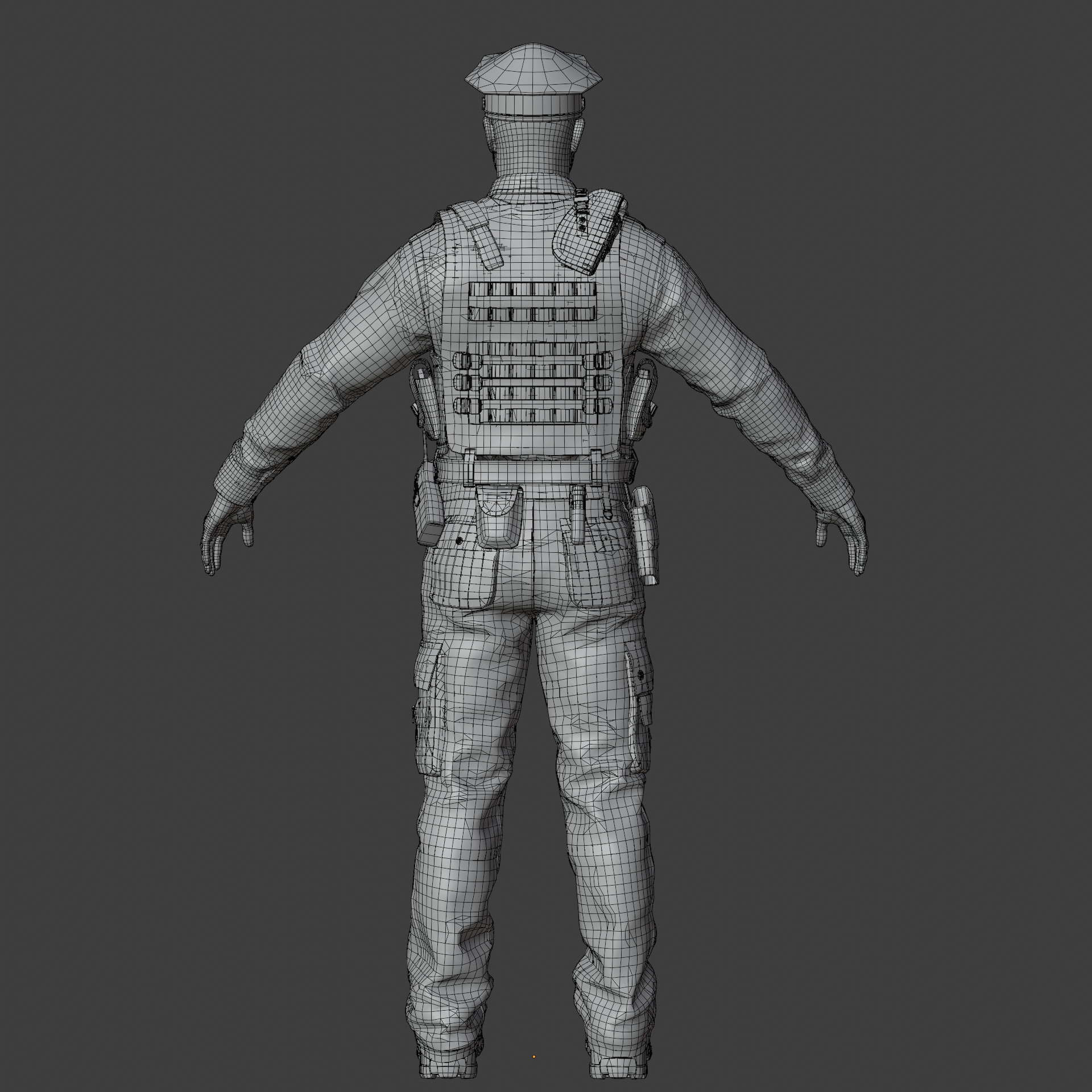 Police Officer Rigged 3D model_48