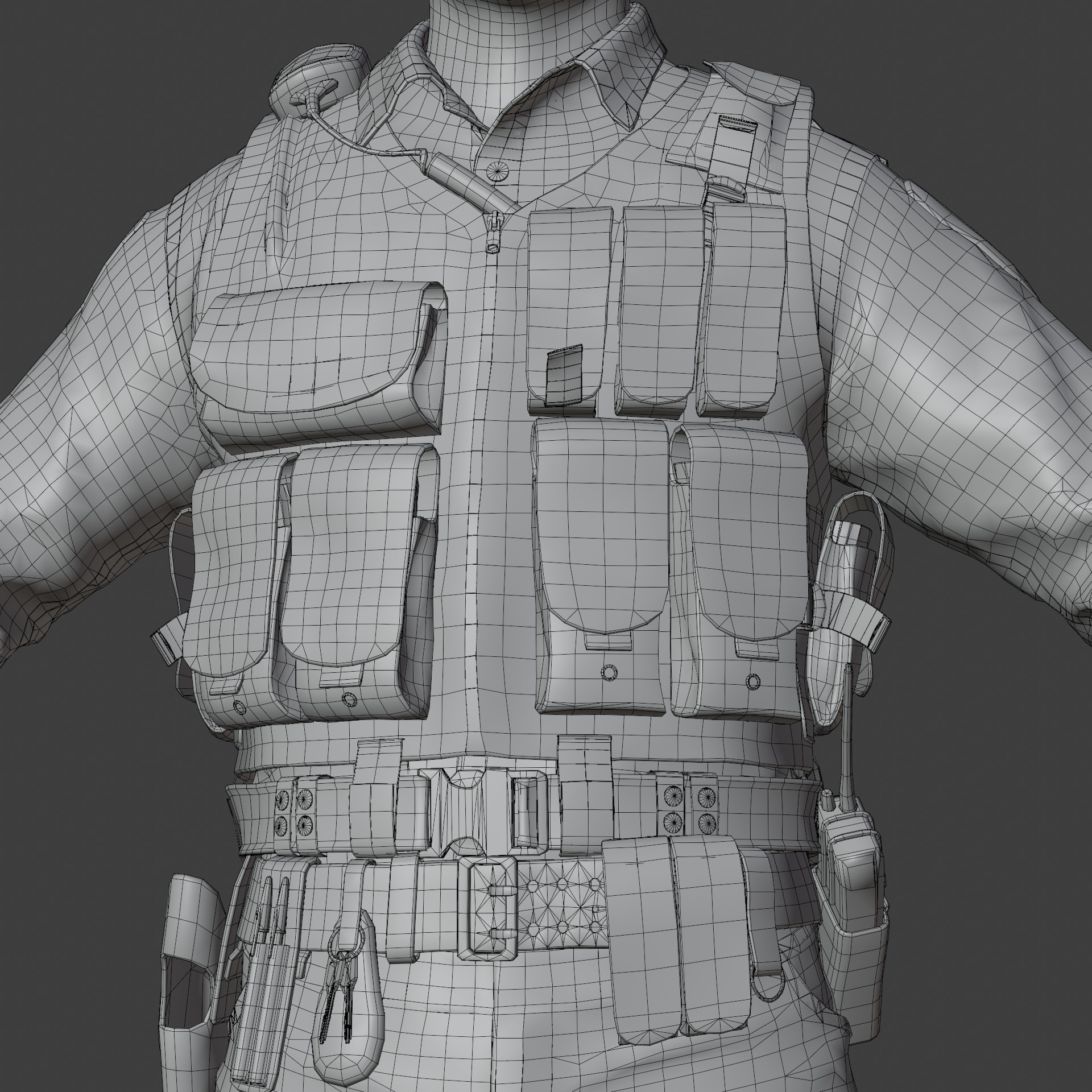 Police Officer Rigged 3D model_50