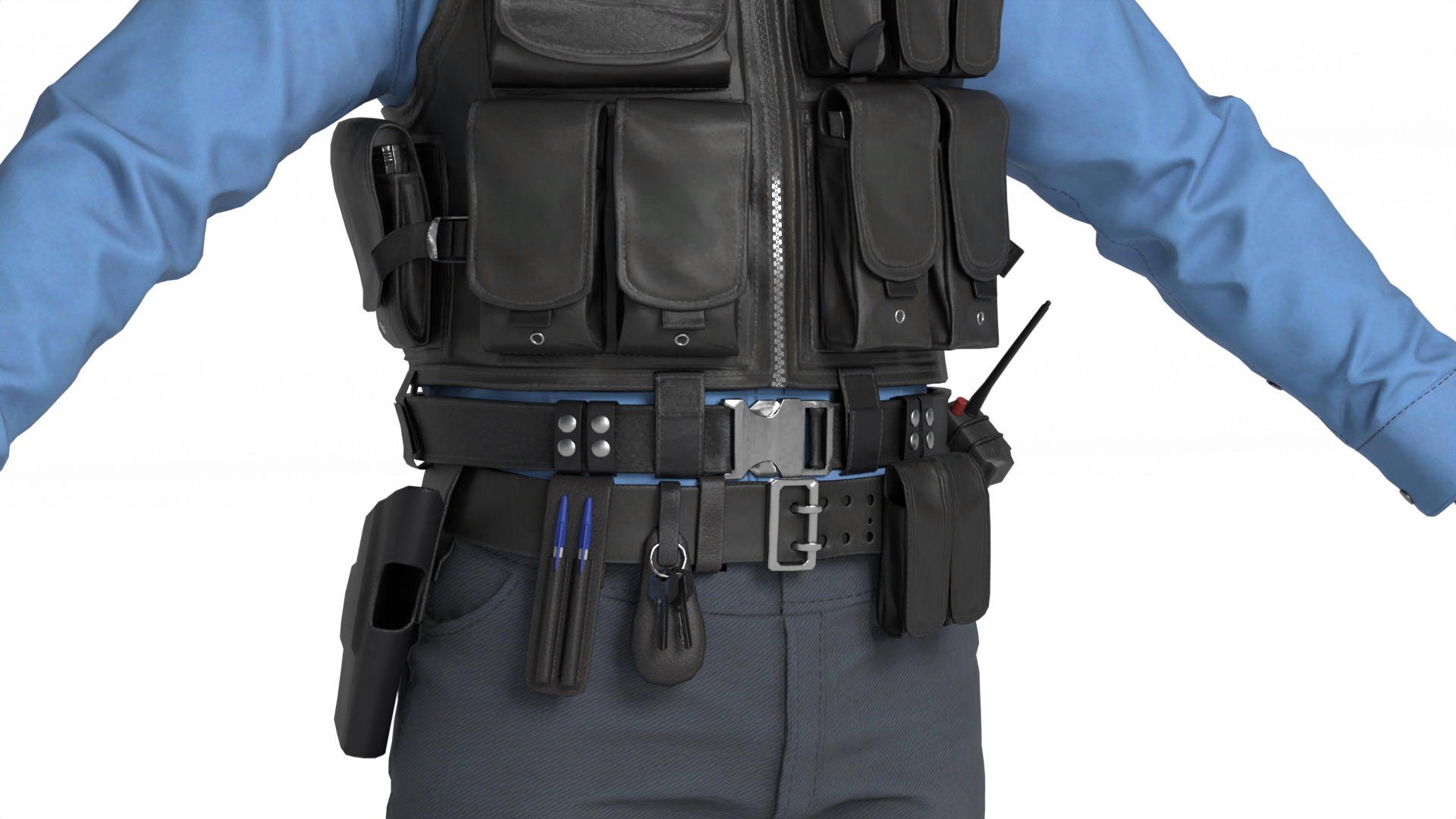 Police Officer Rigged 3D model_14