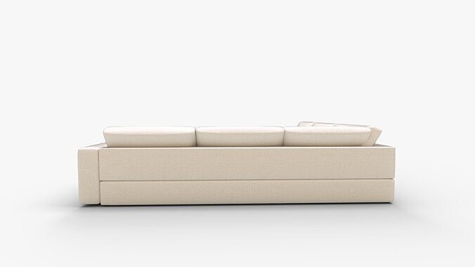 Oceanside Piece Deep Seat Corner Sectional Sofa 3D model 6