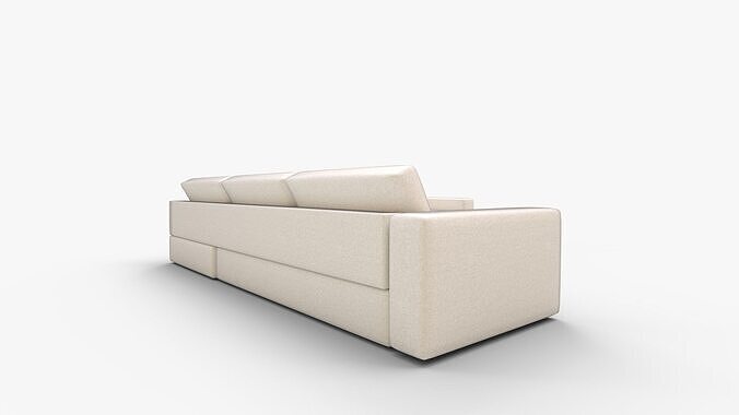 Oceanside Piece Deep Seat Corner Sectional Sofa 3D model 3