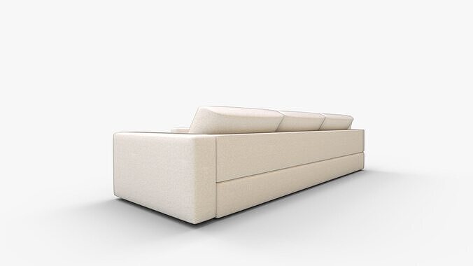 Oceanside Piece Deep Seat Corner Sectional Sofa 3D model 7