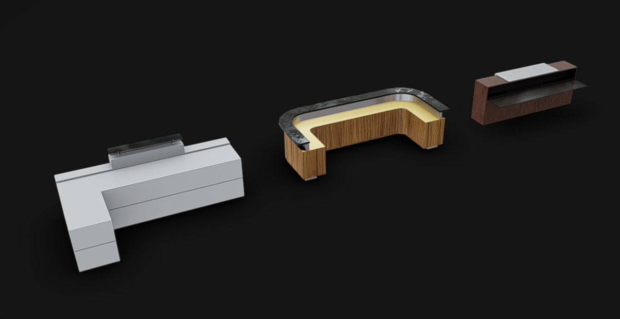Reception Desks 01 Low-poly 3D model_2