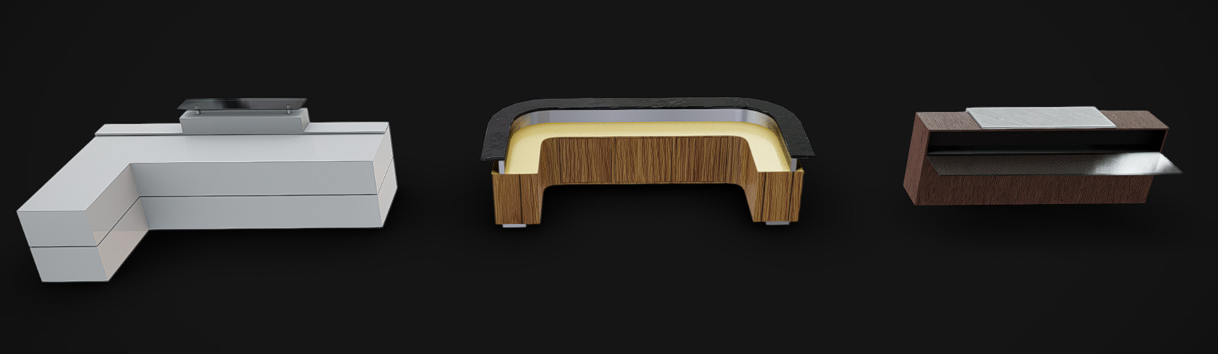 Reception Desks 01 Low-poly 3D model_4