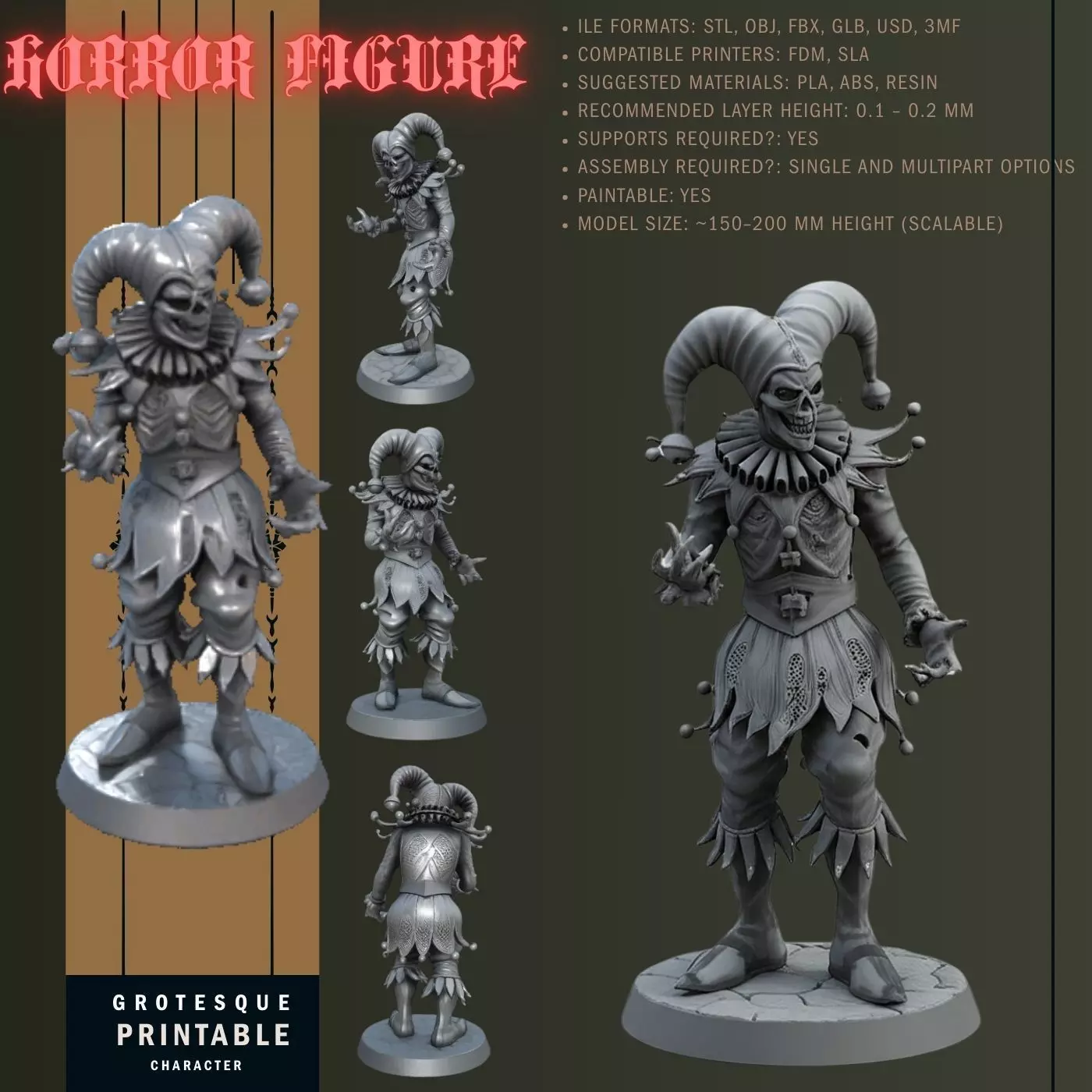 The Joyful Face of Fear 3D print model