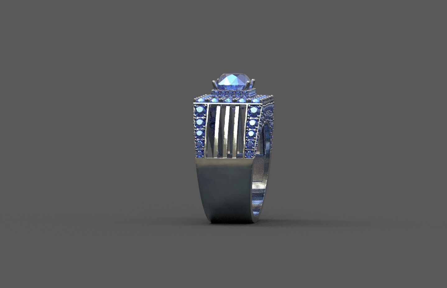 High-Quality 3D Ring Model Low-poly 3D model_3
