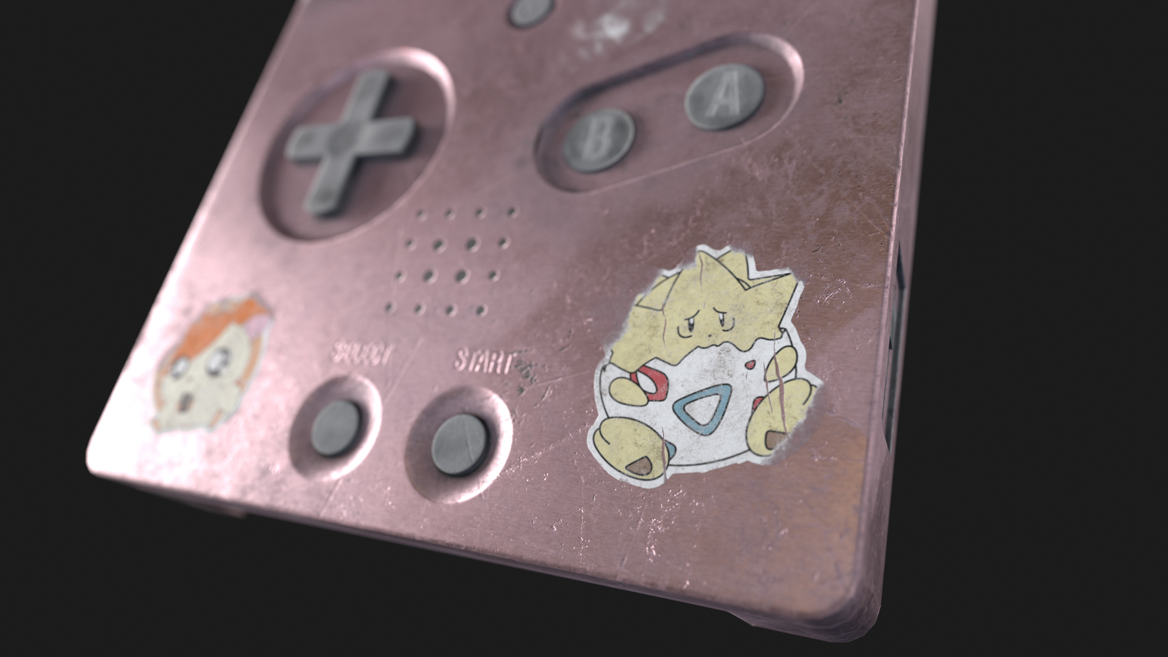 GameBoy Advance SP Low-poly 3D model_4
