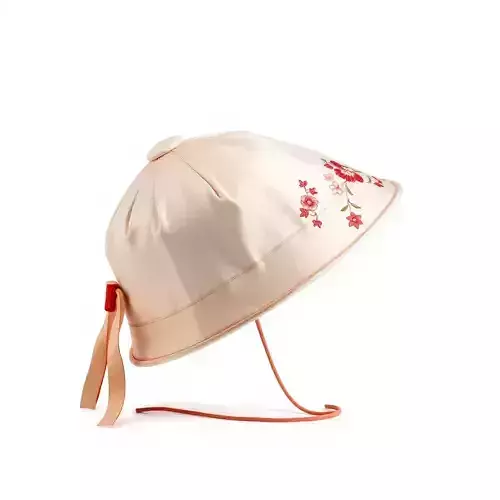 Embroidered Vintage Hat D Model Pack Low-poly 3D model