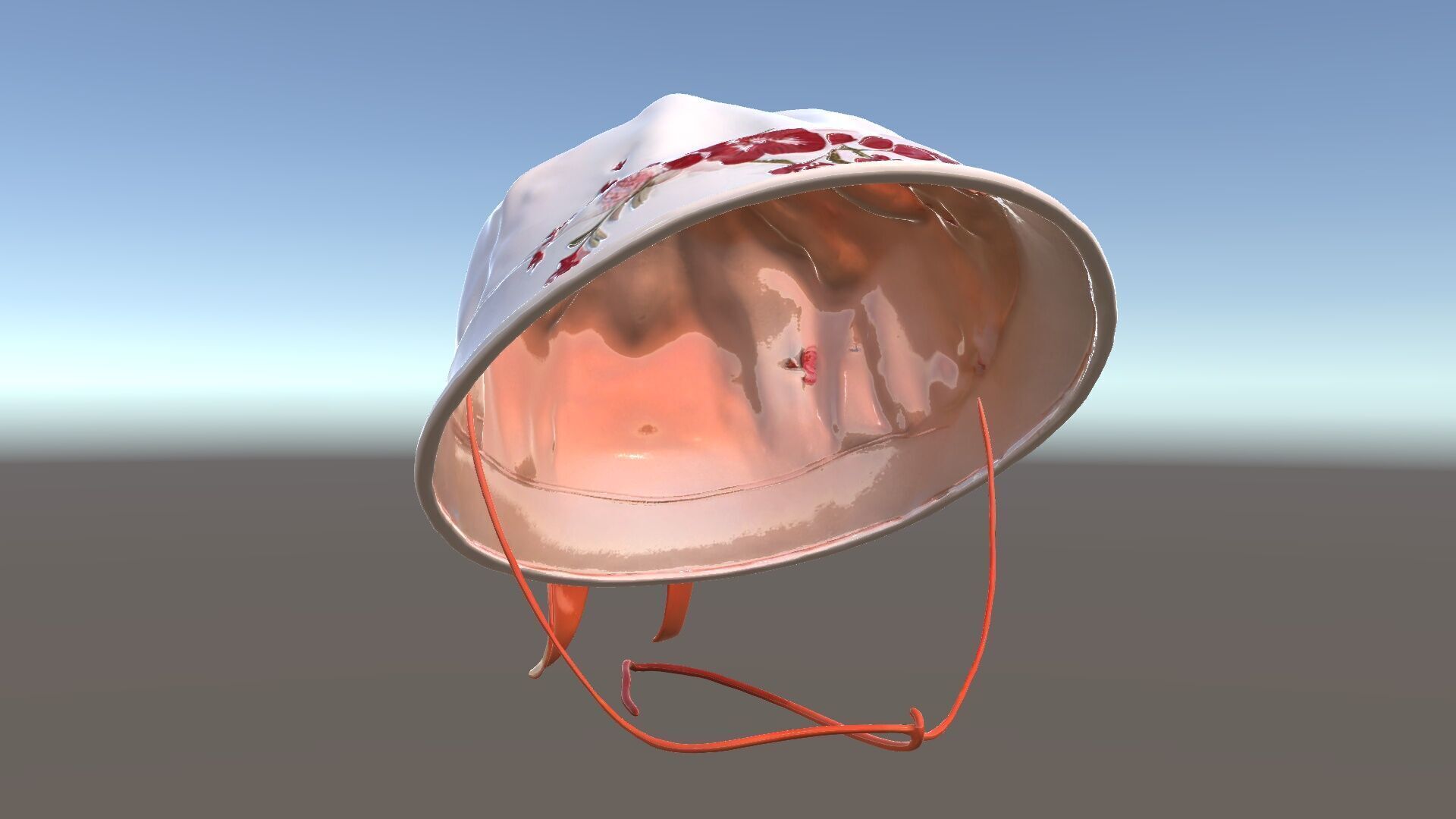 Embroidered Vintage Hat D Model Pack Low-poly 3D model_5