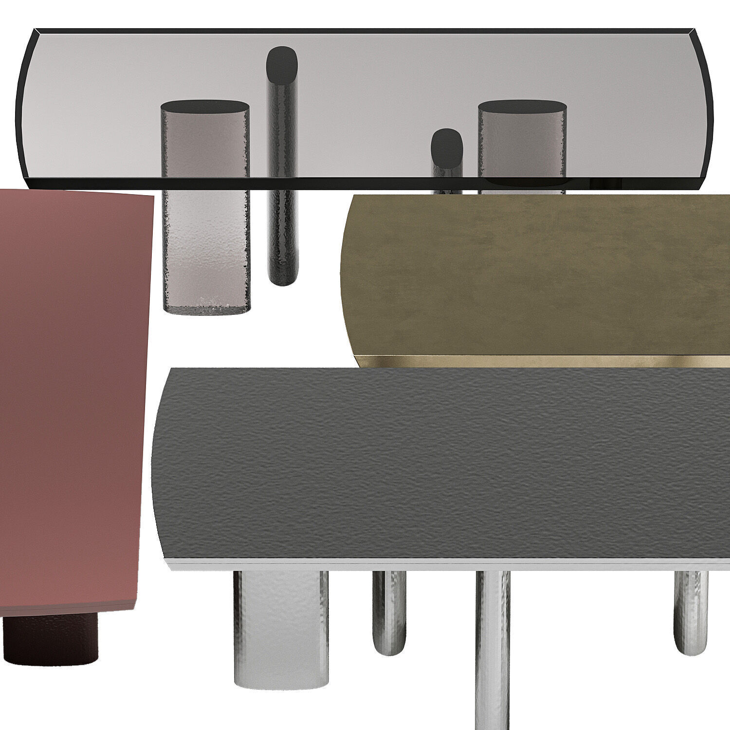 Poliform Adrien Glossy Lacquer Dining Table 3D model_2