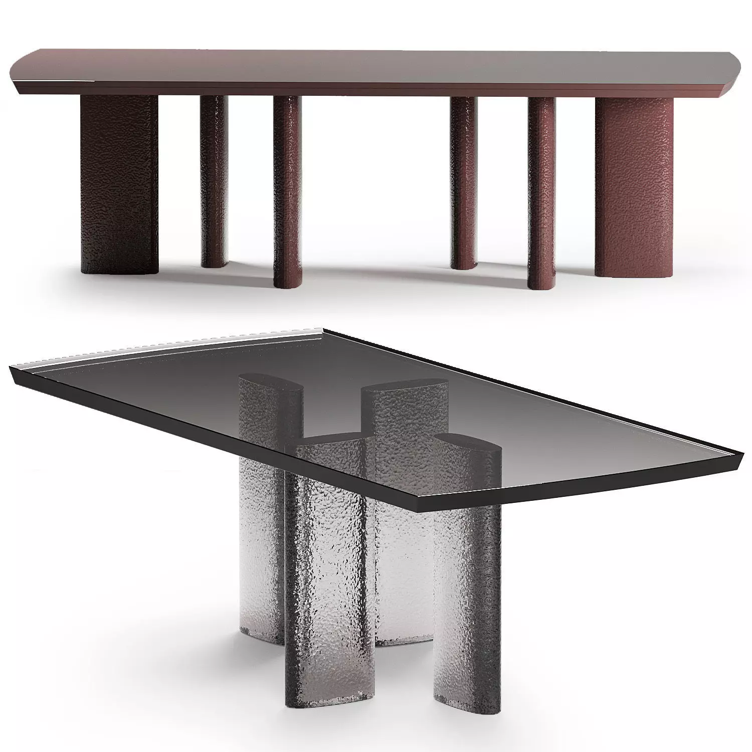 Poliform Adrien Glossy Lacquer Dining Table 3D model_0