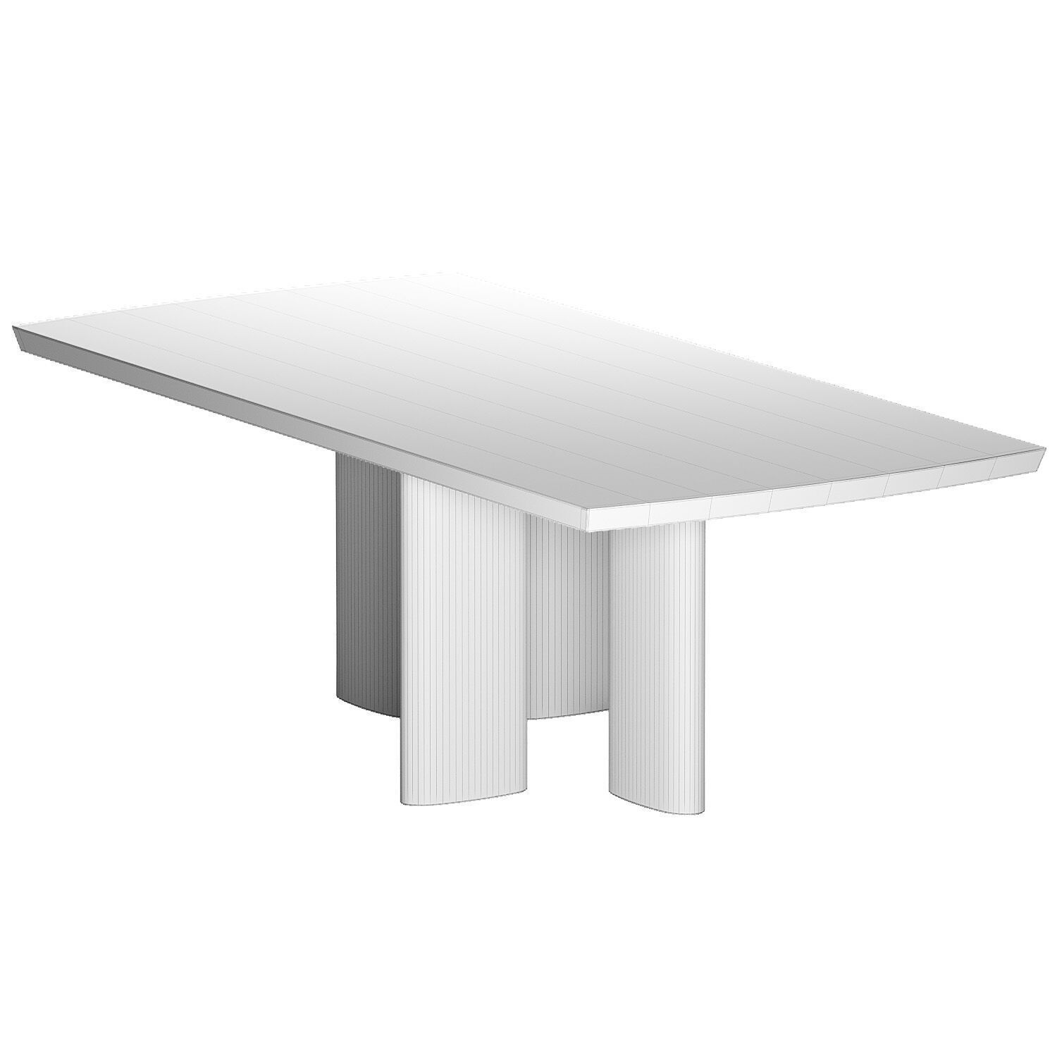 Poliform Adrien Glossy Lacquer Dining Table 3D model_3