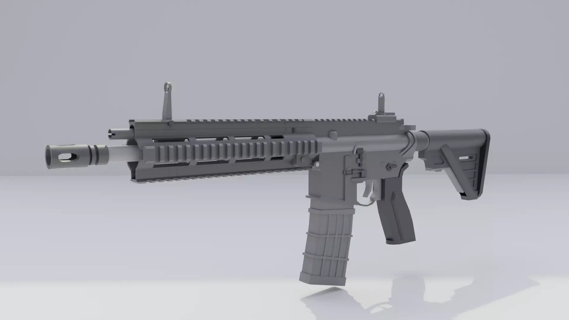 Hk 416A5 Low-poly 3D model_0