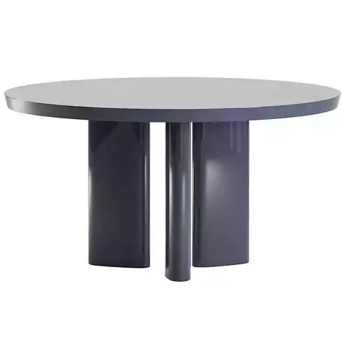 Poliform Adrien Glossy Lacquer Round Dining Table