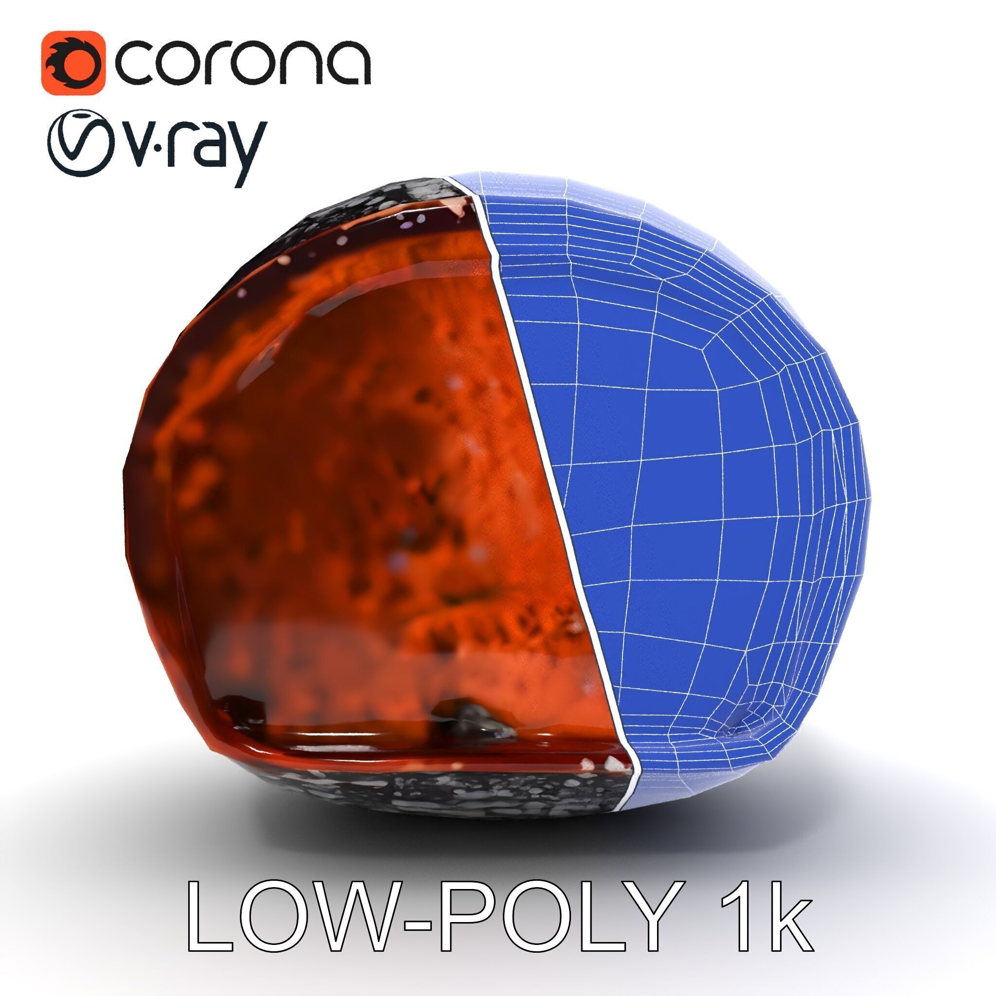 Chocolate Truffle Model Pack Low-poly 3D model_7