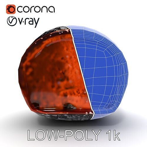 Chocolate Truffle Model Pack Low-poly 3D model 7