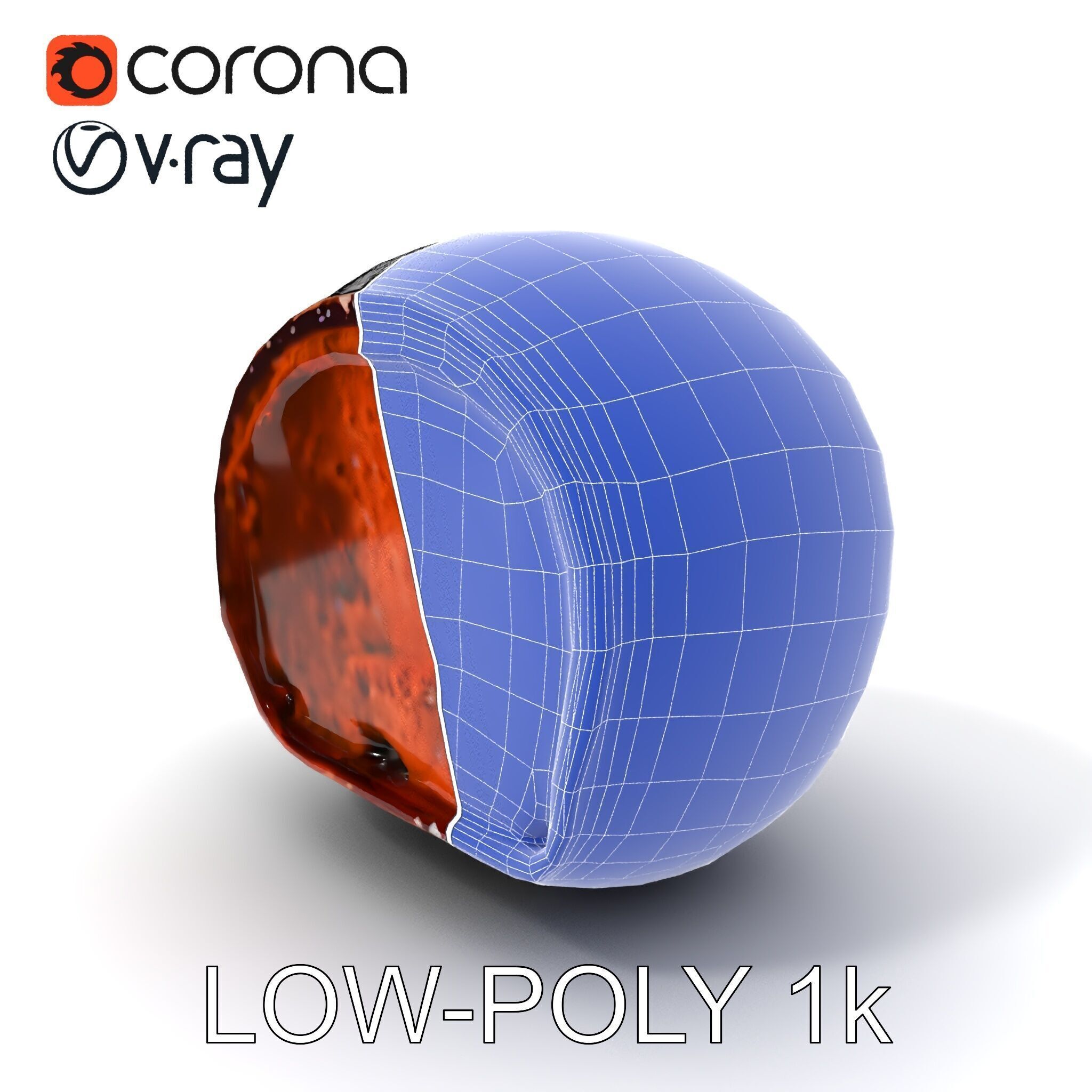 Chocolate Truffle Model Pack Low-poly 3D model_30