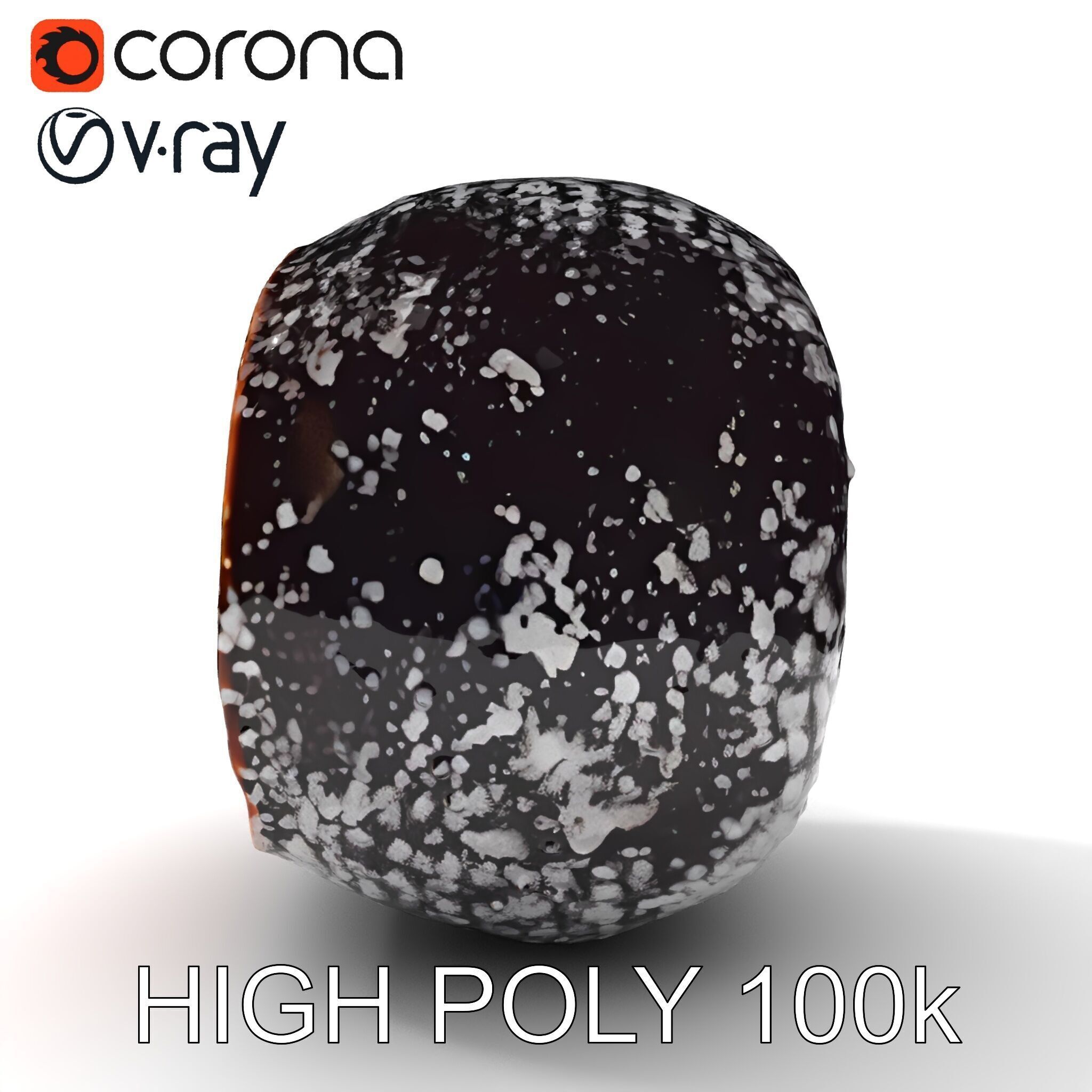 Chocolate Truffle Model Pack Low-poly 3D model_11