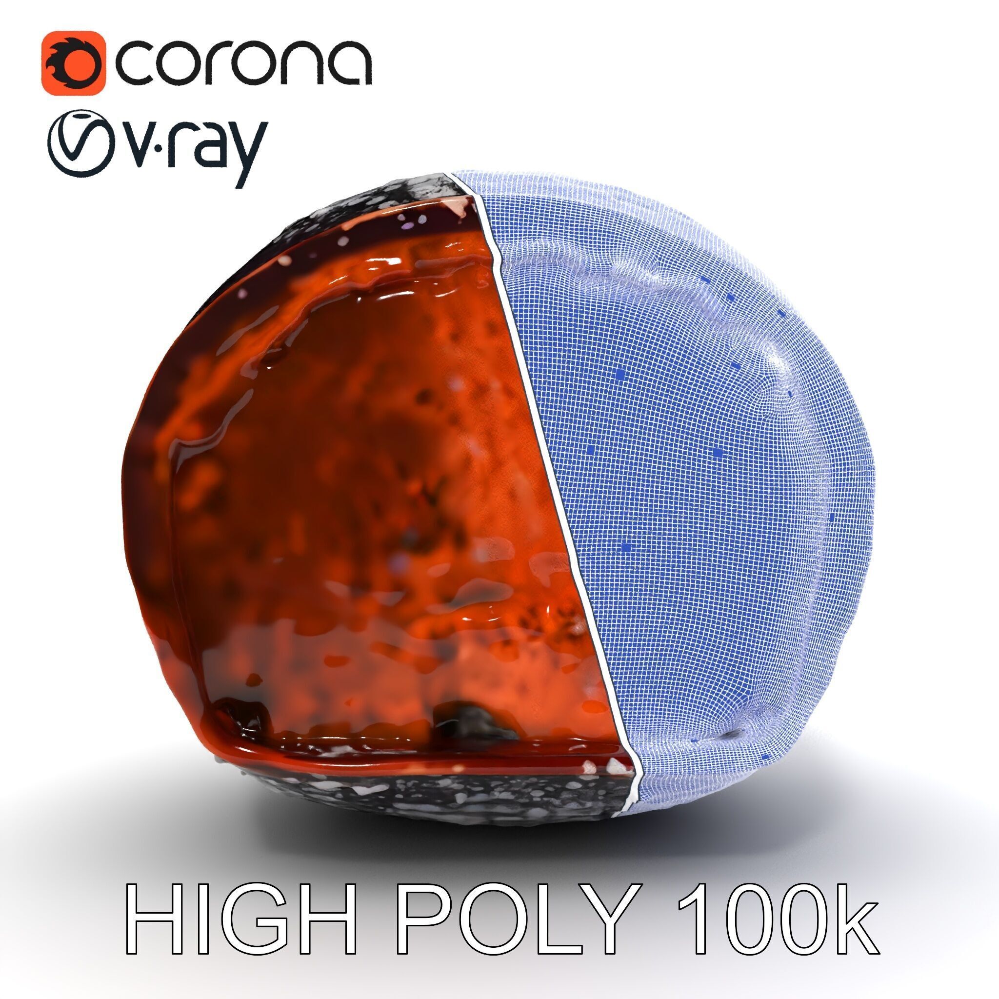 Chocolate Truffle Model Pack Low-poly 3D model_21